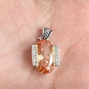 "The Morganite Sun" Sterling & Morganite Pendant